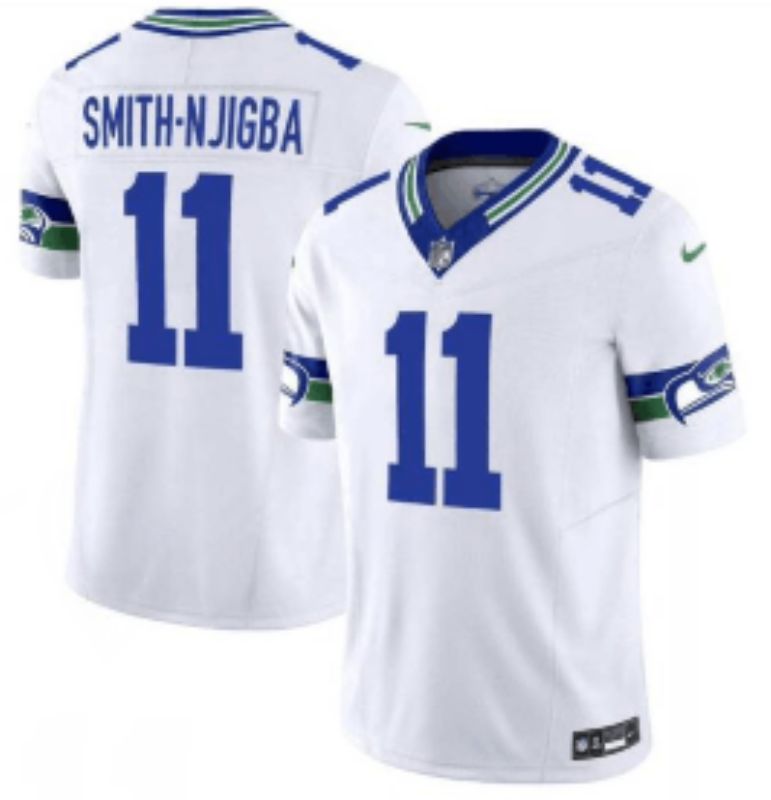 Men 2026 Seattle Seahawks #11 Smith-Njigba White 3th generation Nike Limited NFL Jersey style 05->seattle seahawks->NFL Jersey